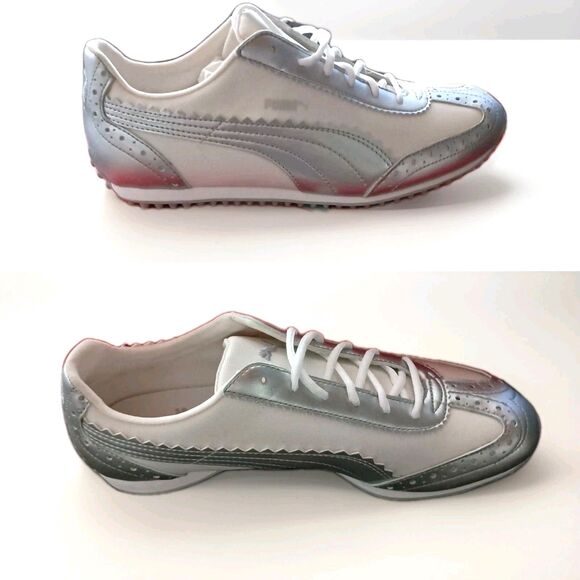 Puma Golf Shoes 9.5 New w/Box Women White Silver Cat 185343 02 no Tags Attached - Picture 3 of 10